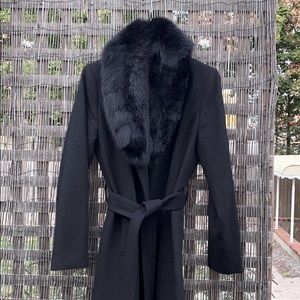 Wool Fur Maxi Coat